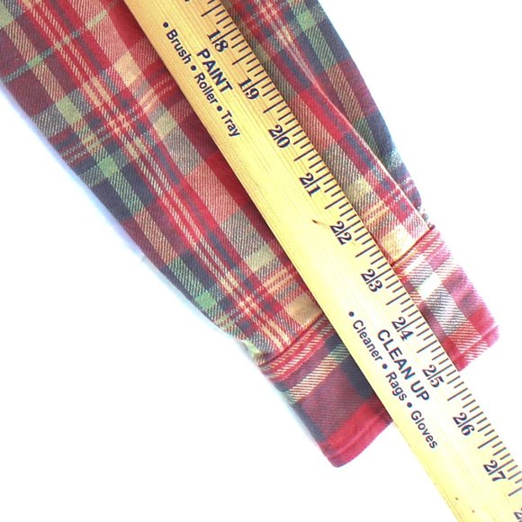 VTG Polo Ralph Lauren Shirt Cotton  Flannel Plaid Button Up Long Slv Men's Small - Picture 8 of 16